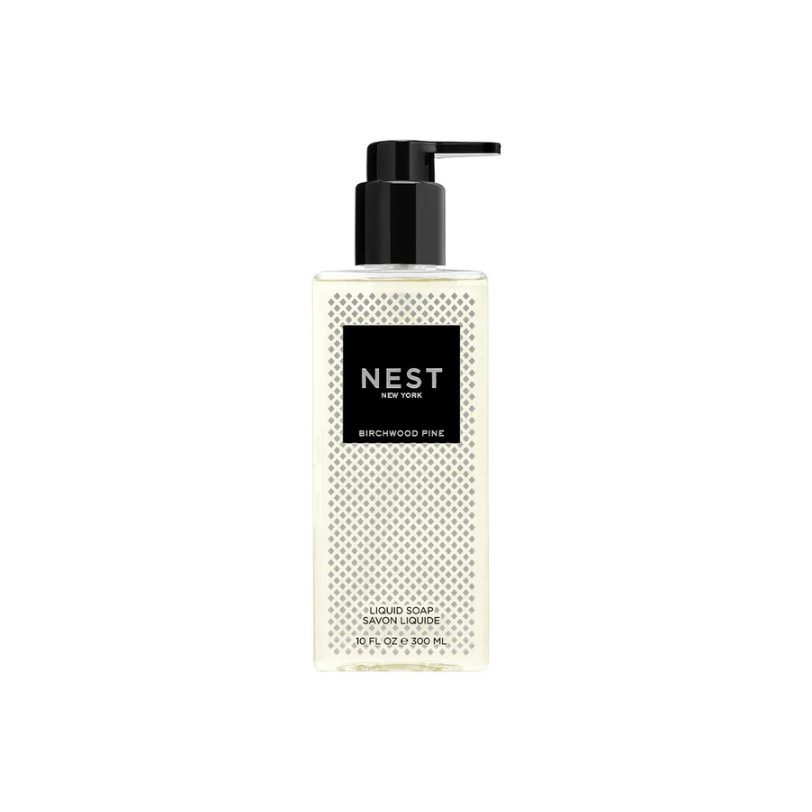 NEST Birchwood Pine liquid soap bottle on a white background