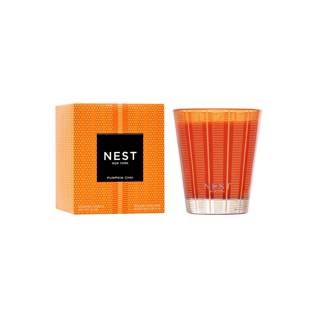 NEST New York Pumpkin Chai candle and packaging