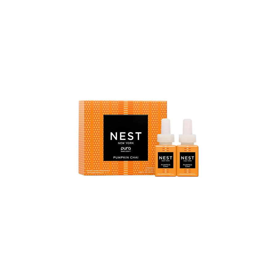 NEST New York Pumpkin Chai Pura Diffuser refills with orange packaging 