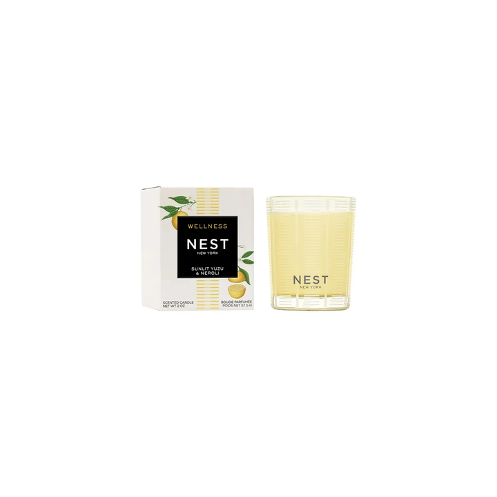 Nest Sunlit Yuzu and Neroli votive candle and packaging