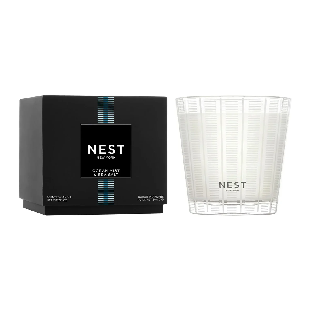 NEST Ocean Mist and Sea Salt candle and packaging