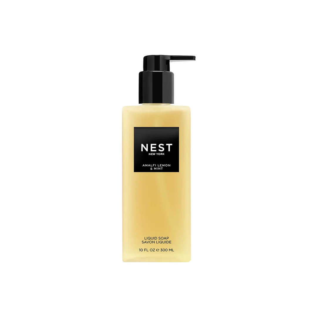 A nest amalfi lemon and mint liquid soap bottle