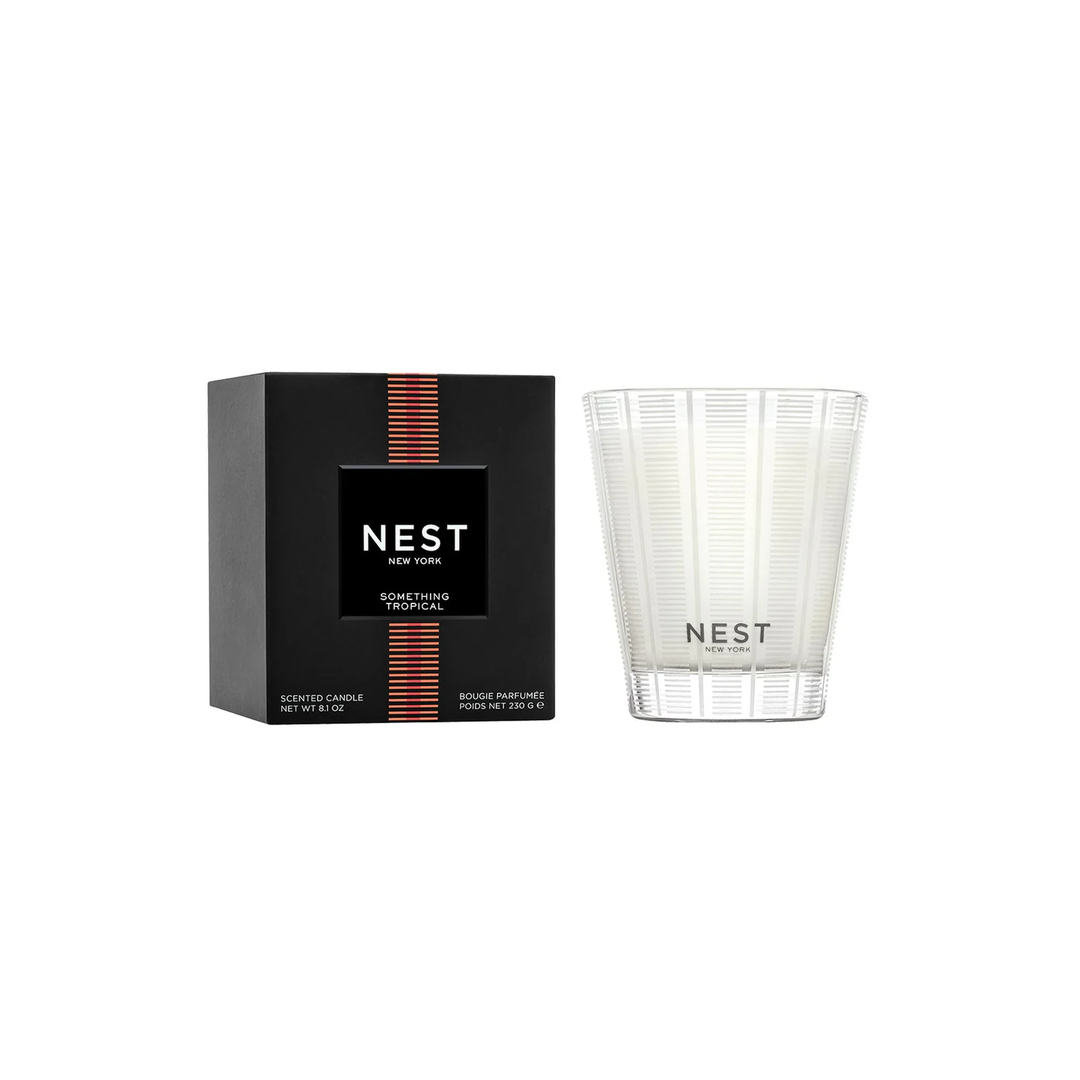 Nest Something Tropical candle and packaging 