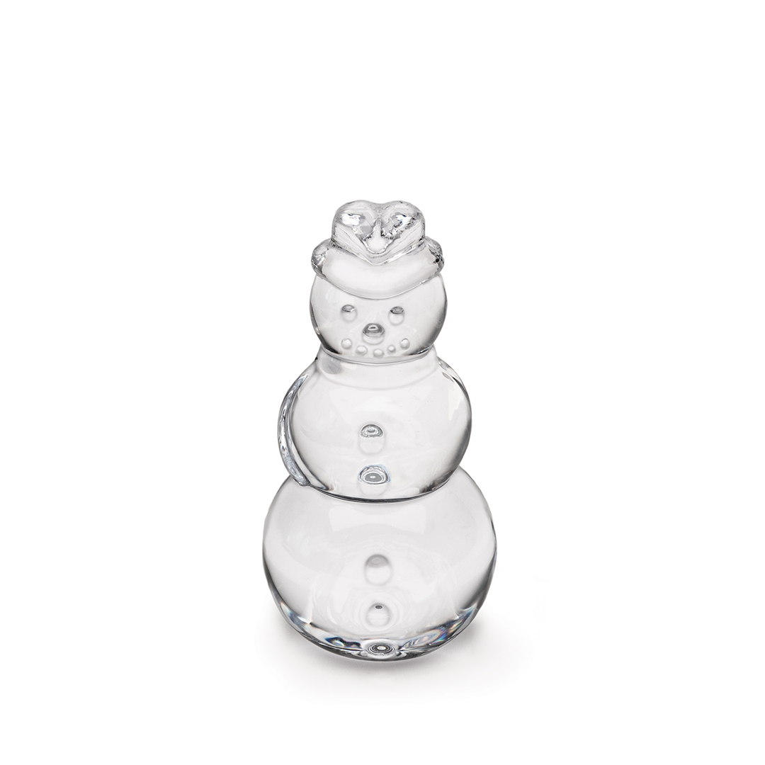 Simon Pearce glass snowman