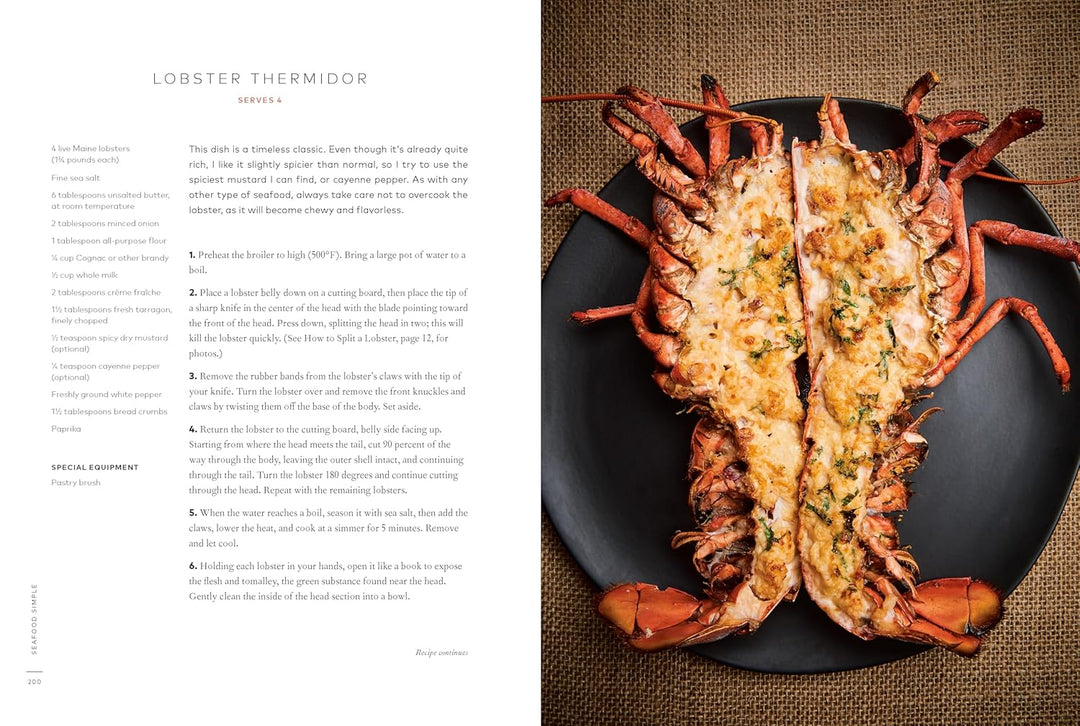 A recipe preview for Lobster Thermidor