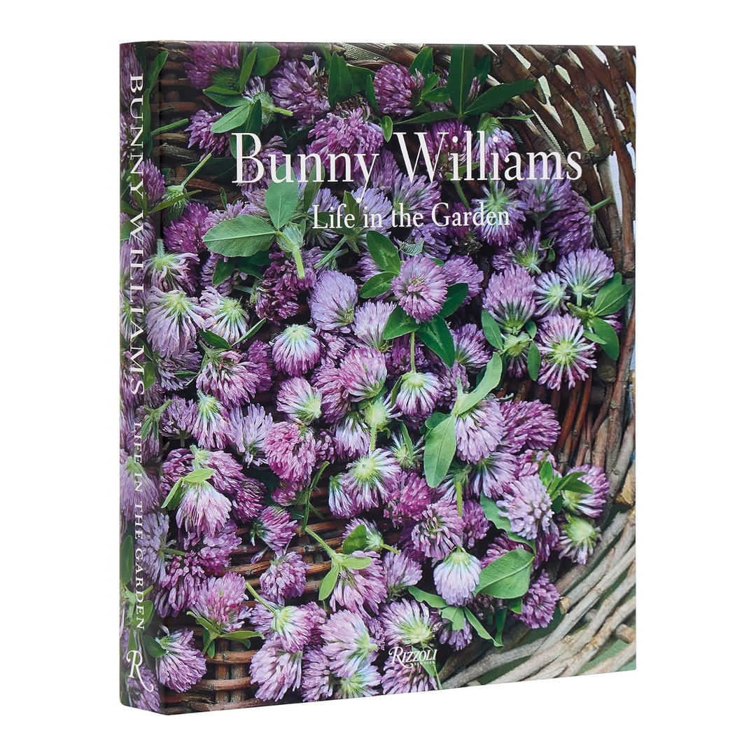 Book titled 'Life in the Garden' by Bunny Williams with purple flowers and green leaves on the cover.