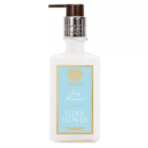 Antica Farmacista Hand lotion elder flower with a gold and blue label and a pump top