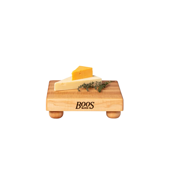 Chop-N-Serve Square Maple Board w/ Bun Feet, 9"