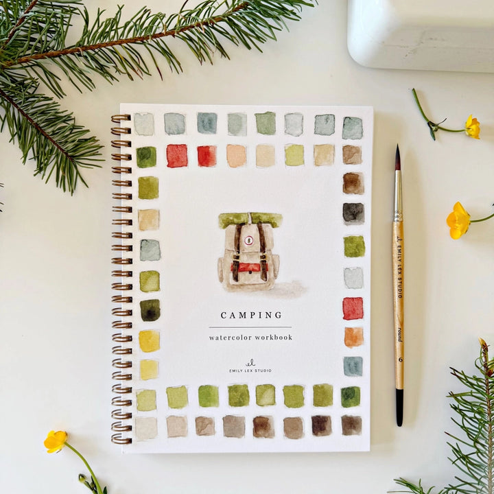 Camping Watercolor Book
