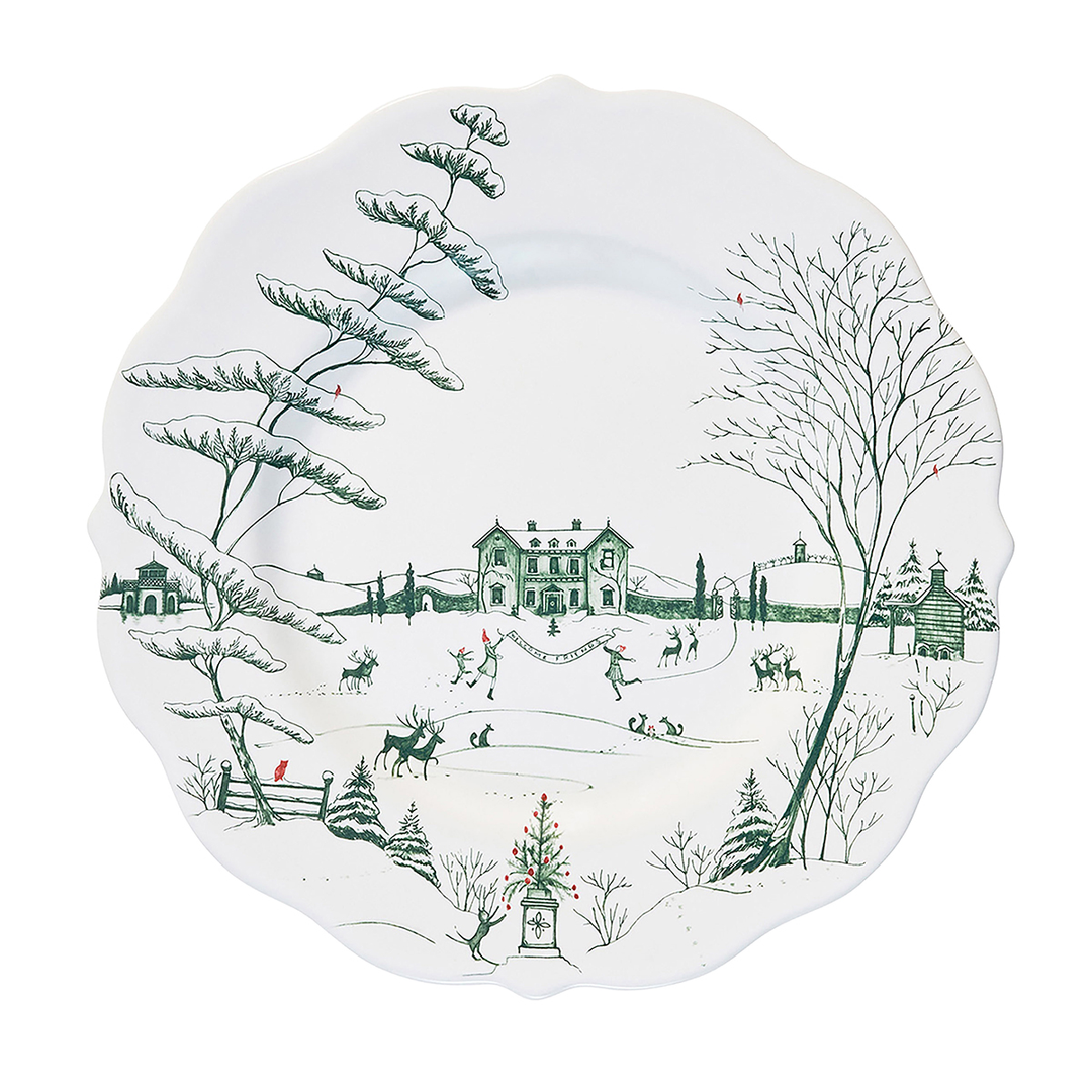 Juliska Country Estate Winter Frolic Evergreen Dinner Plate