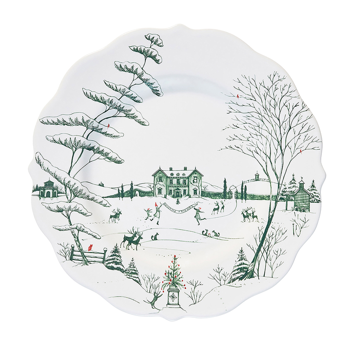 Juliska Country Estate Winter Frolic Evergreen Dinner Plate