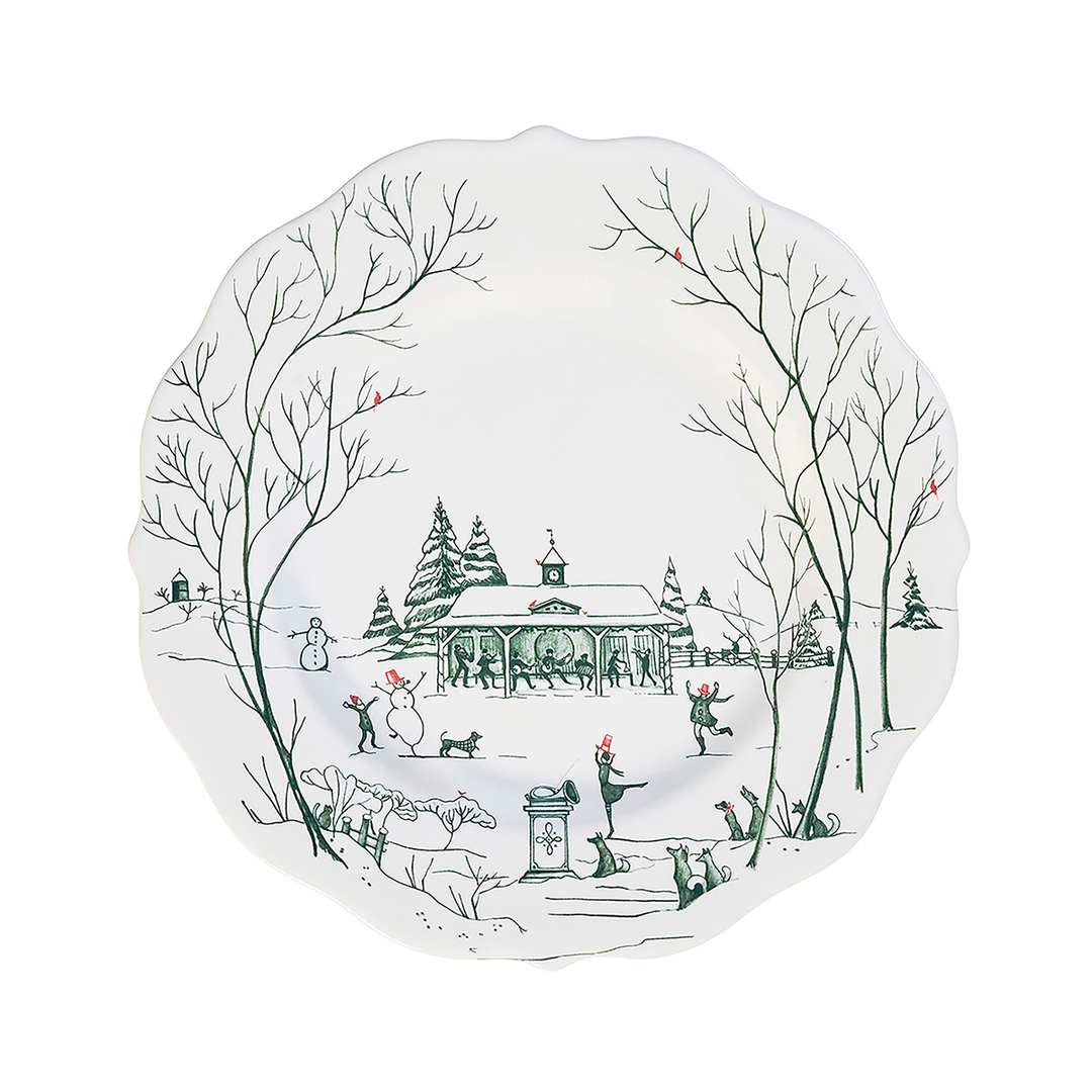 Juliska Country Estate Winter Frolic Evergreen Dessert/Salad Plate