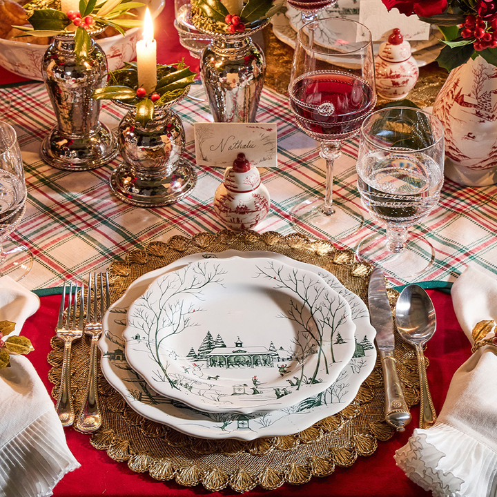 Juliska Country Estate Winter Frolic Evergreen Dessert/Salad Plate