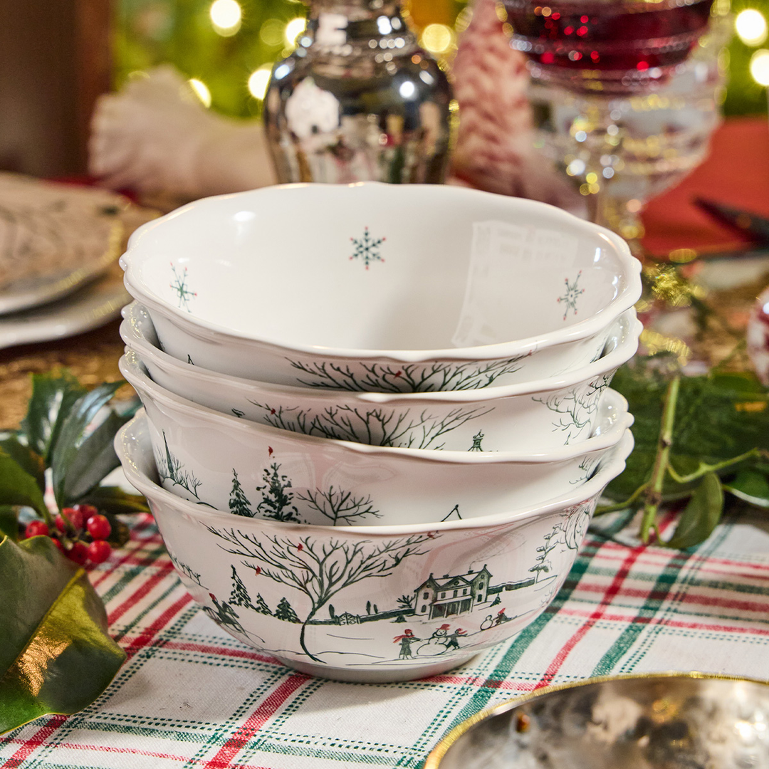 Juliska Country Estate Winter Frolic Evergreen Cereal Bowl