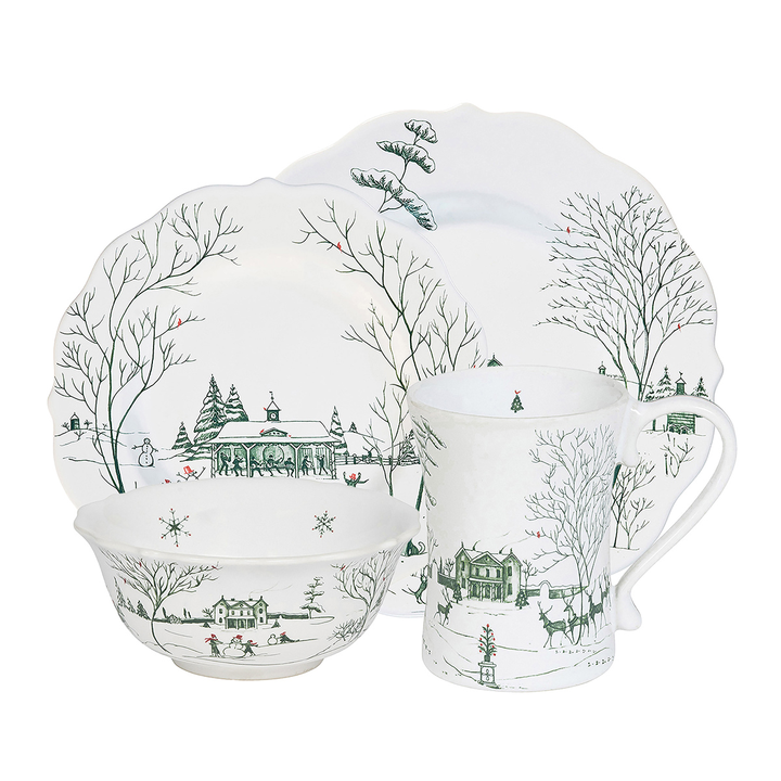 Juliska Country Winter Frolic Evergreen 4 Piece Place Setting
