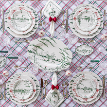 Load image into Gallery viewer, Juliska Country Estate Winter Frolic Evergreen Assorted Party Plates
