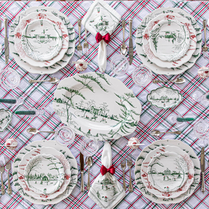 Juliska Country Estate Winter Frolic Evergreen Assorted Party Plates