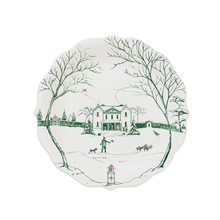 Load image into Gallery viewer, Juliska Country Estate Winter Frolic Evergreen Assorted Party Plates
