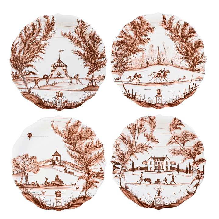 Juliska Country Estate Harvest Sepia Assorted Party Plates