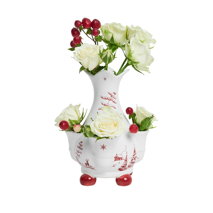 Decorative vase with floral design