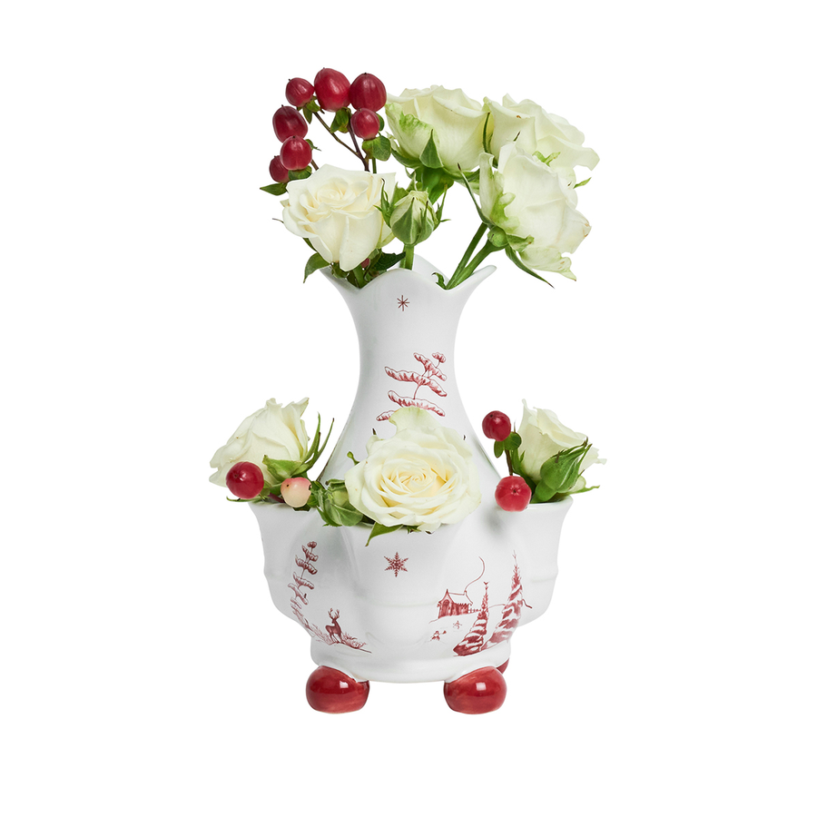 Decorative vase with floral design