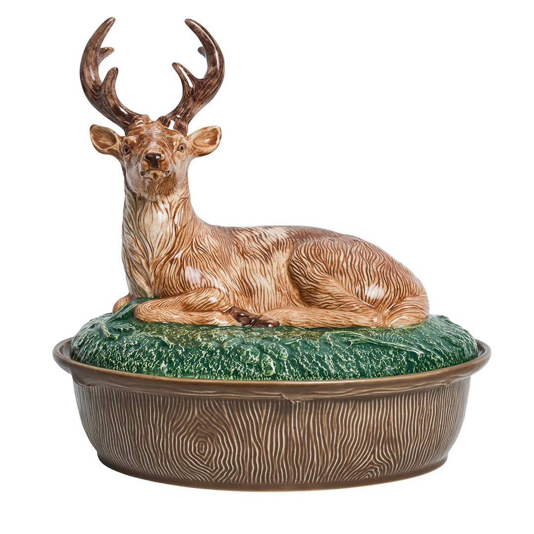 Decorative bowl with a deer design