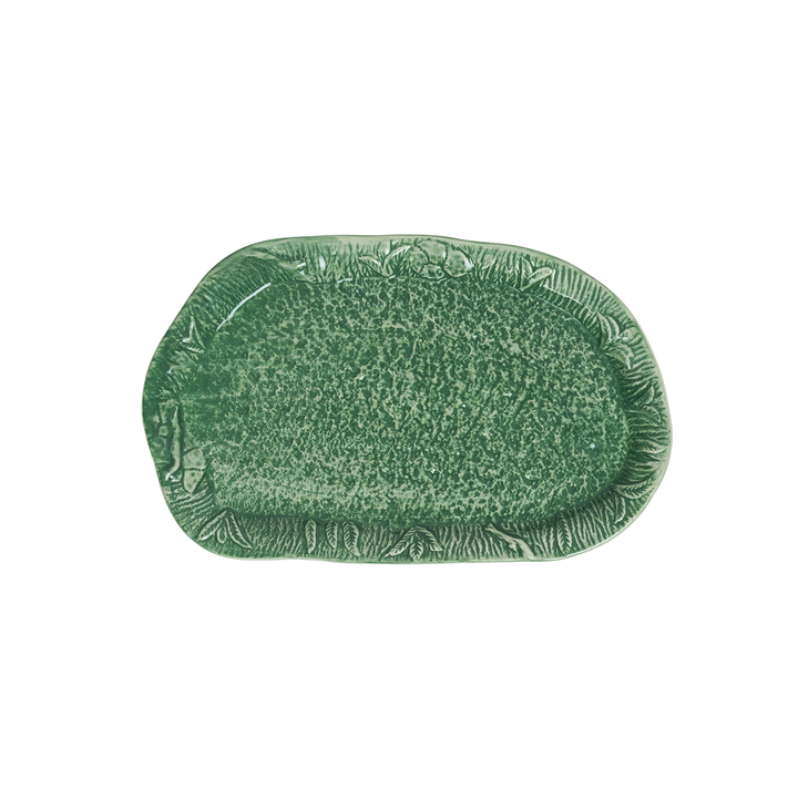 Green ceramic butter dish base 