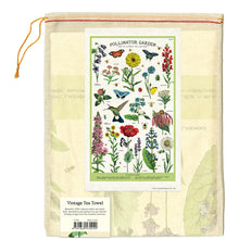 Load image into Gallery viewer, Cavallini Pollinator Garden Tea Towel in bag label
