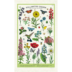 Cavallini Pollinator Garden Tea Towel