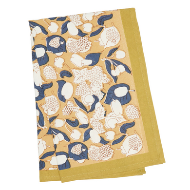 Couleur nature Forest Harvest Mustard & Blue Tea Towel