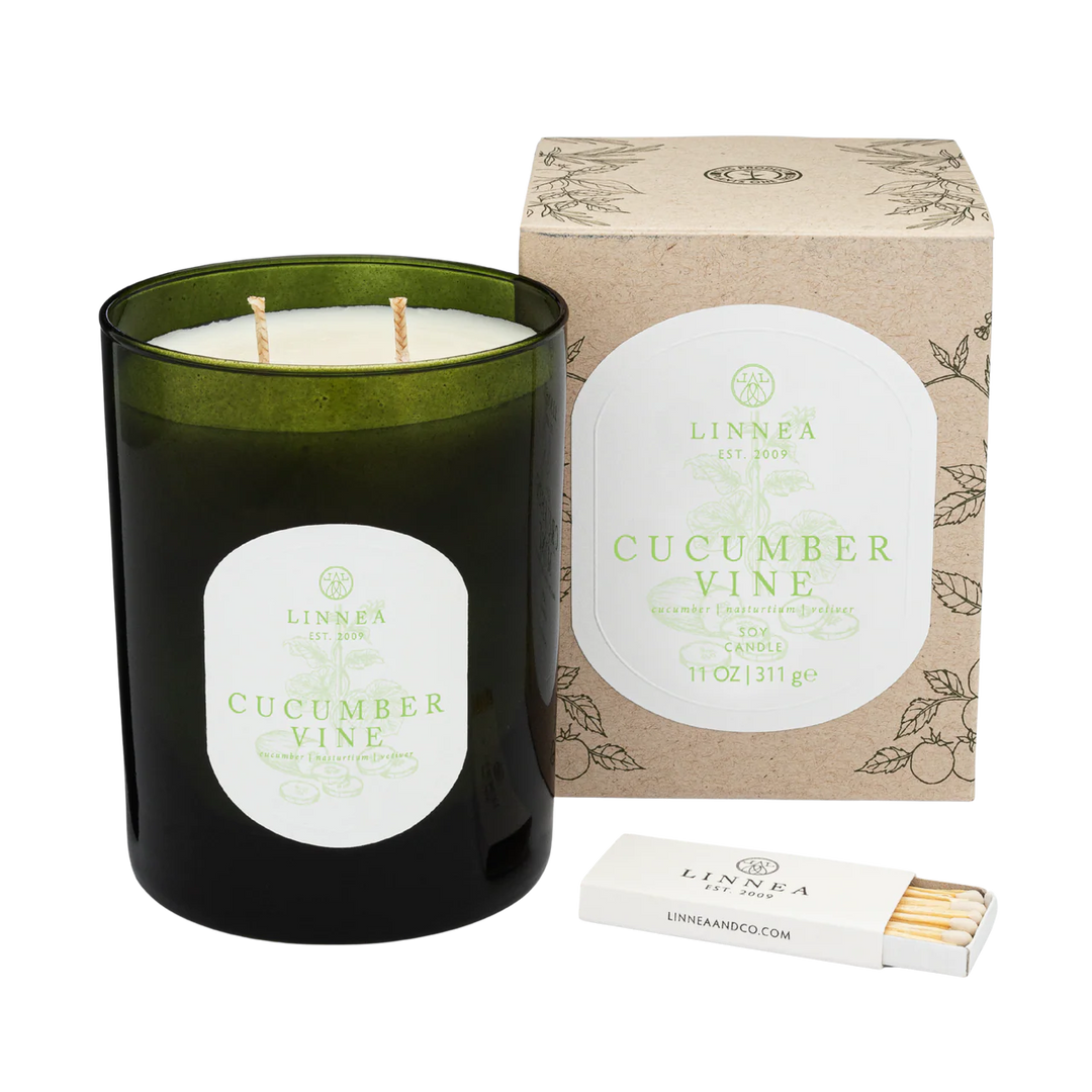 Linnea & Co. Botanik Cucumber Vine 2-Wick Candle