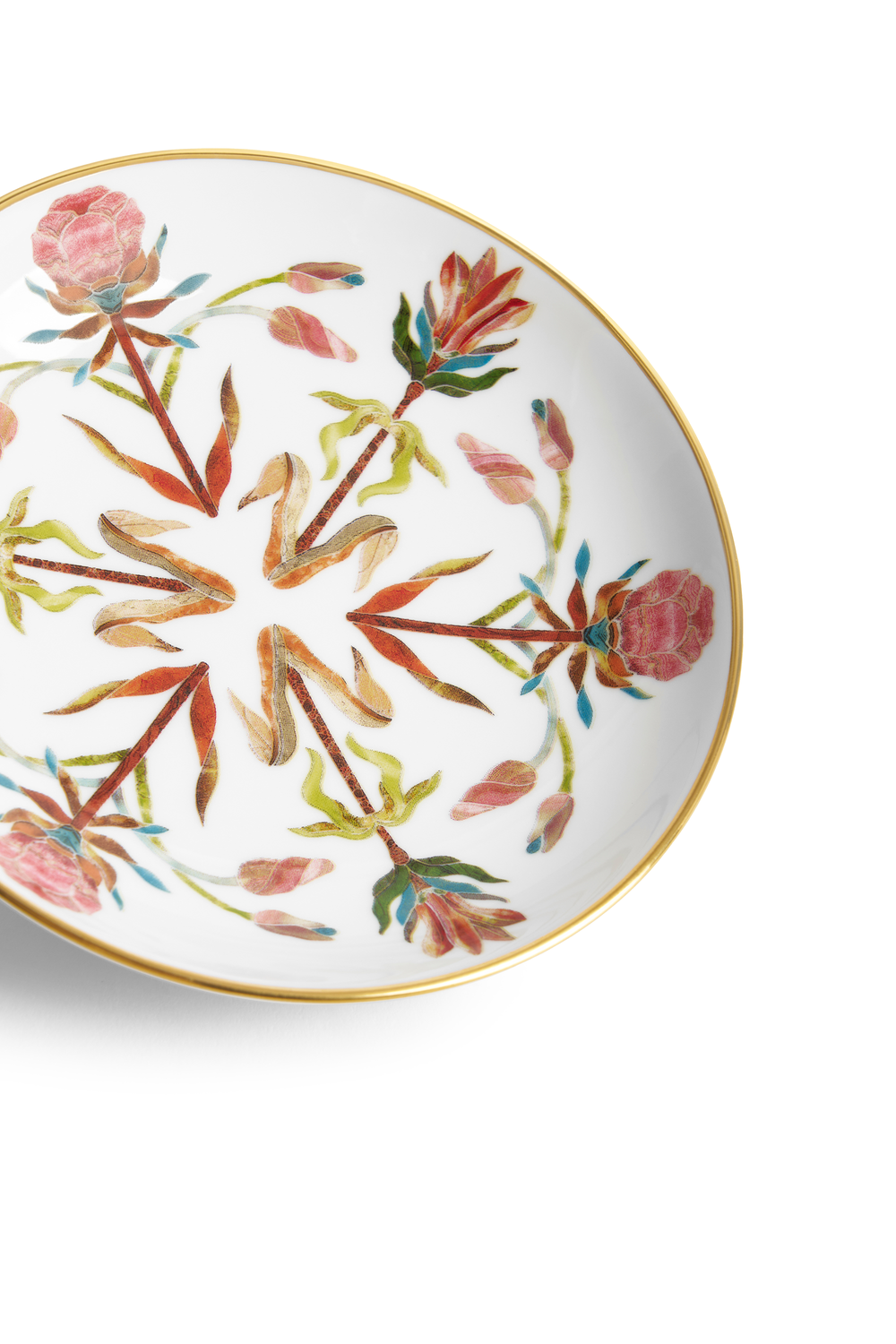 Decorative plate with floral pattern