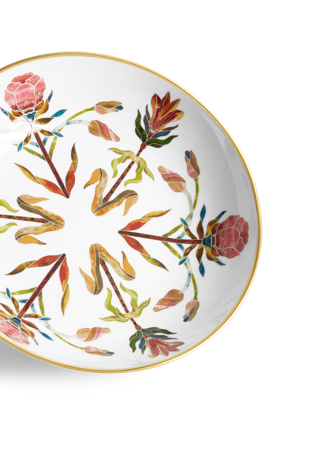 Decorative plate with floral pattern