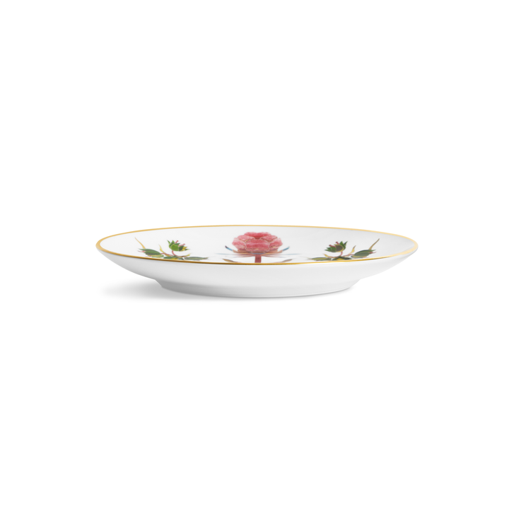 White plate with floral design 