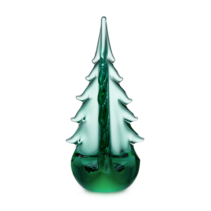 Green glass Christmas tree