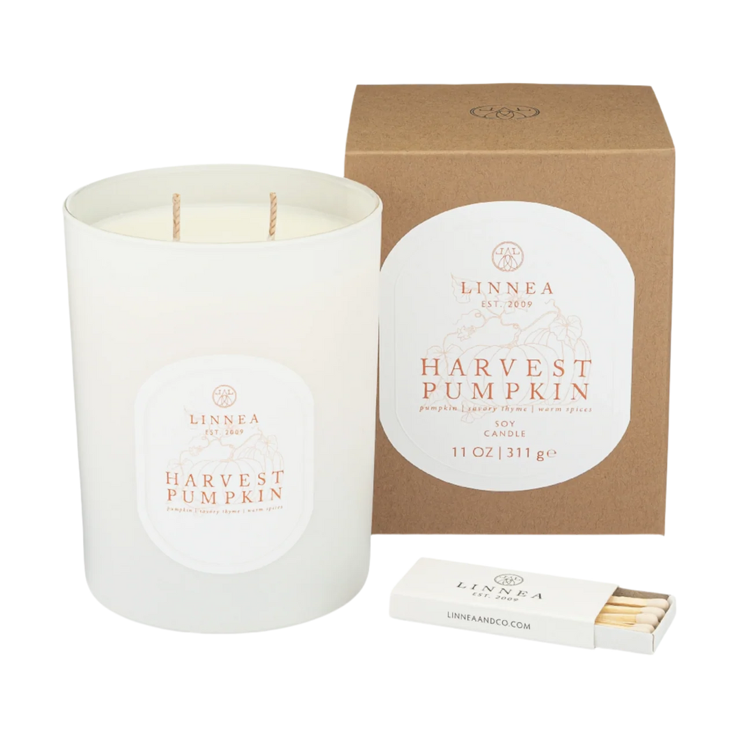 Linnea & Co. Harvest Pumpkin 2-Wick Candle
