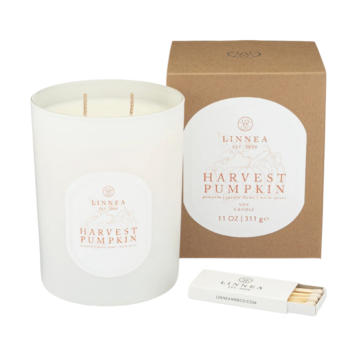 Linnea & Co. Harvest Pumpkin 2-Wick Candle