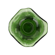 Load image into Gallery viewer, Vietri Hibiscus Glass Dark Green Medium Fluted Vase
