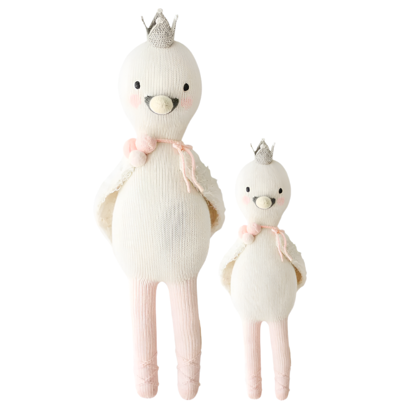 Cuddle and Kind Harlow the Swan knitted doll