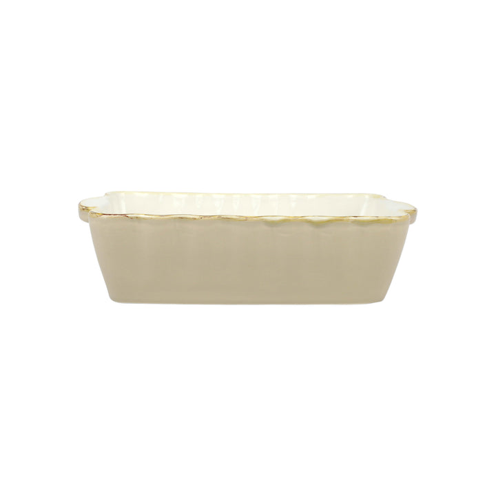 Rectangular ceramic baker on a white background