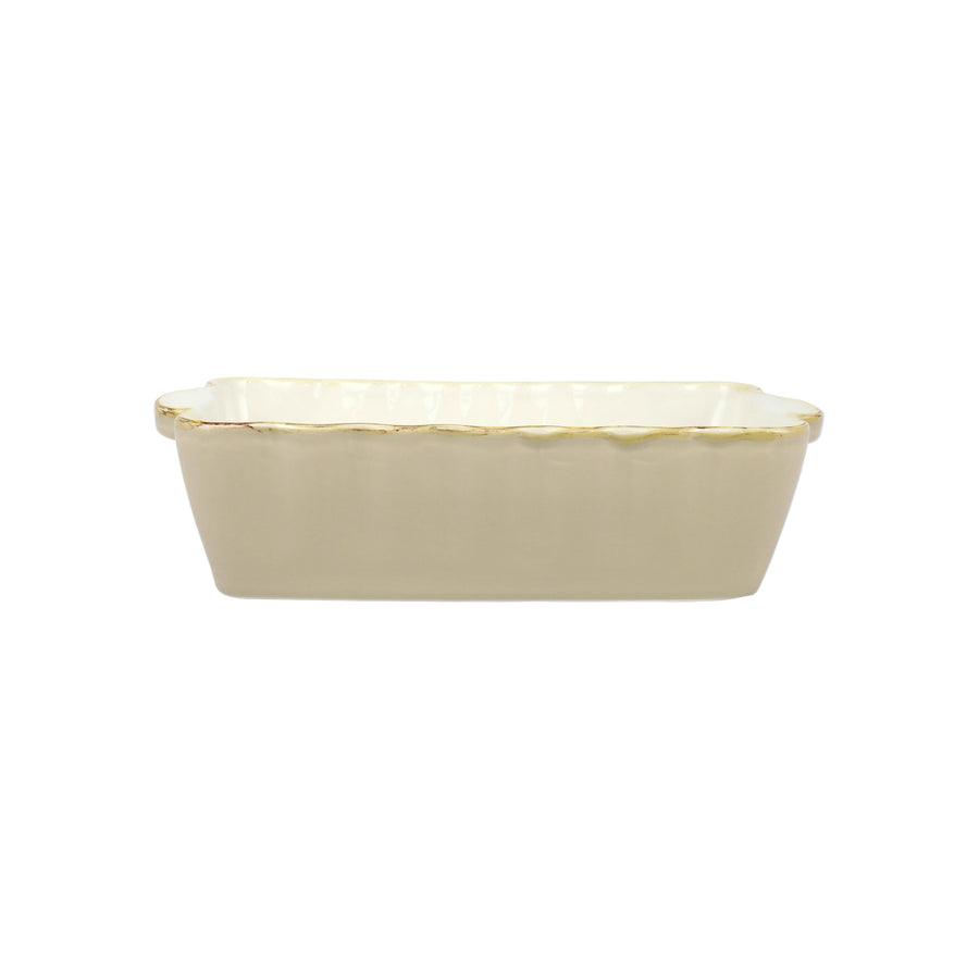 Rectangular ceramic baker on a white background