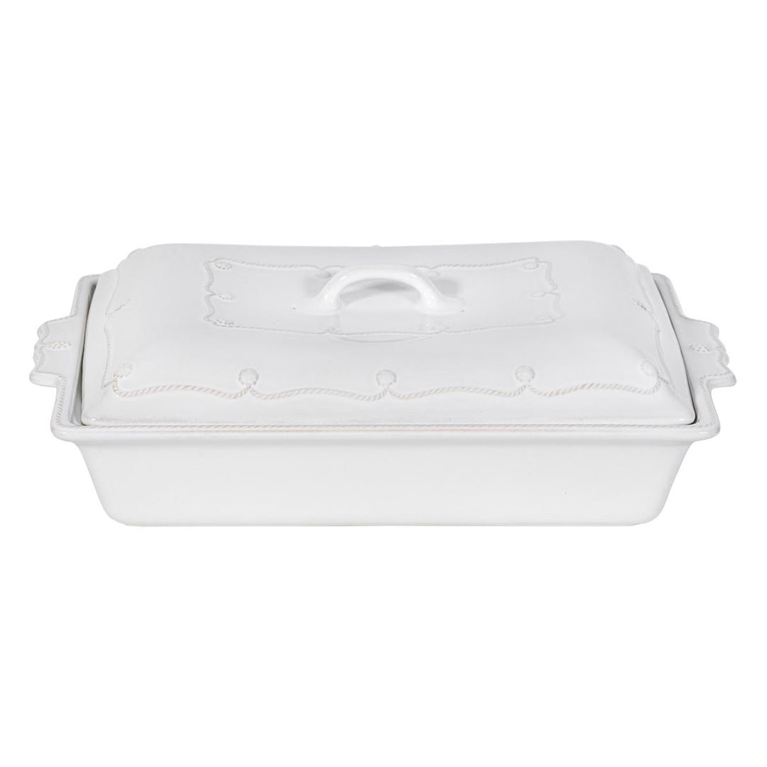 Juliska Berry & Thread Whitewash Lidded Rectangular Baker 13"