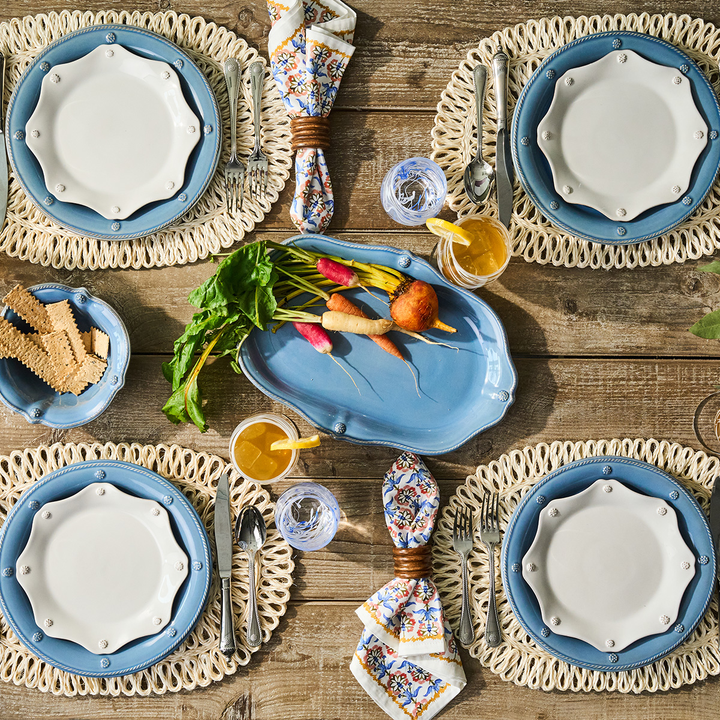 Juliska Berry & Thread Chambray 4 Piece Place Setting with 2 Bowls