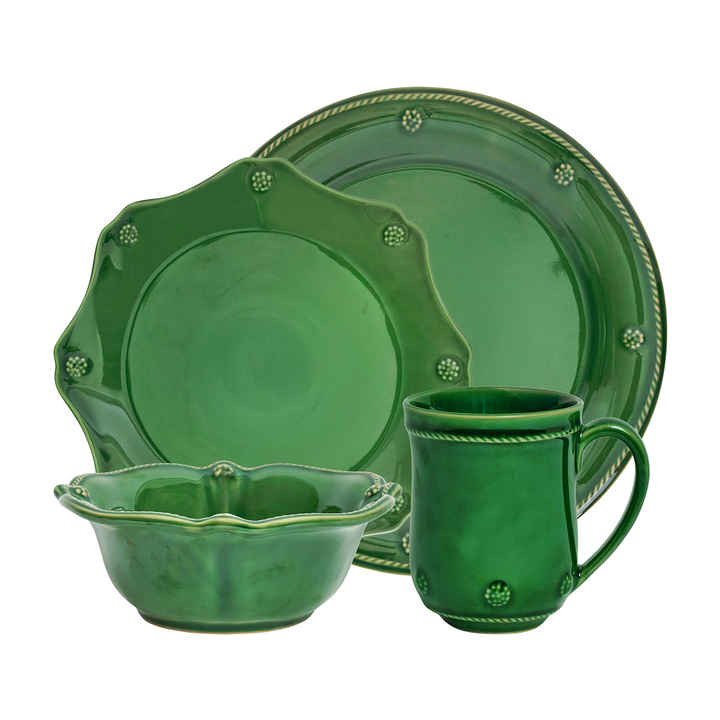 Juliska Berry & Thread Basil 4 Piece Place Setting with Mug & Cereal