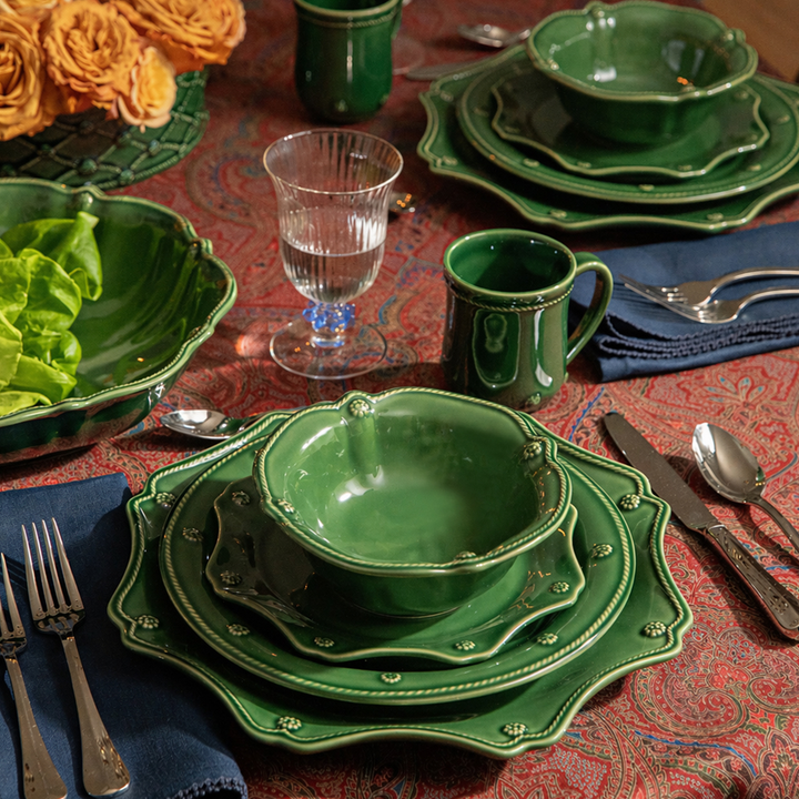 Juliska Berry & Thread Basil 4 Piece Place Setting with Mug & Cereal