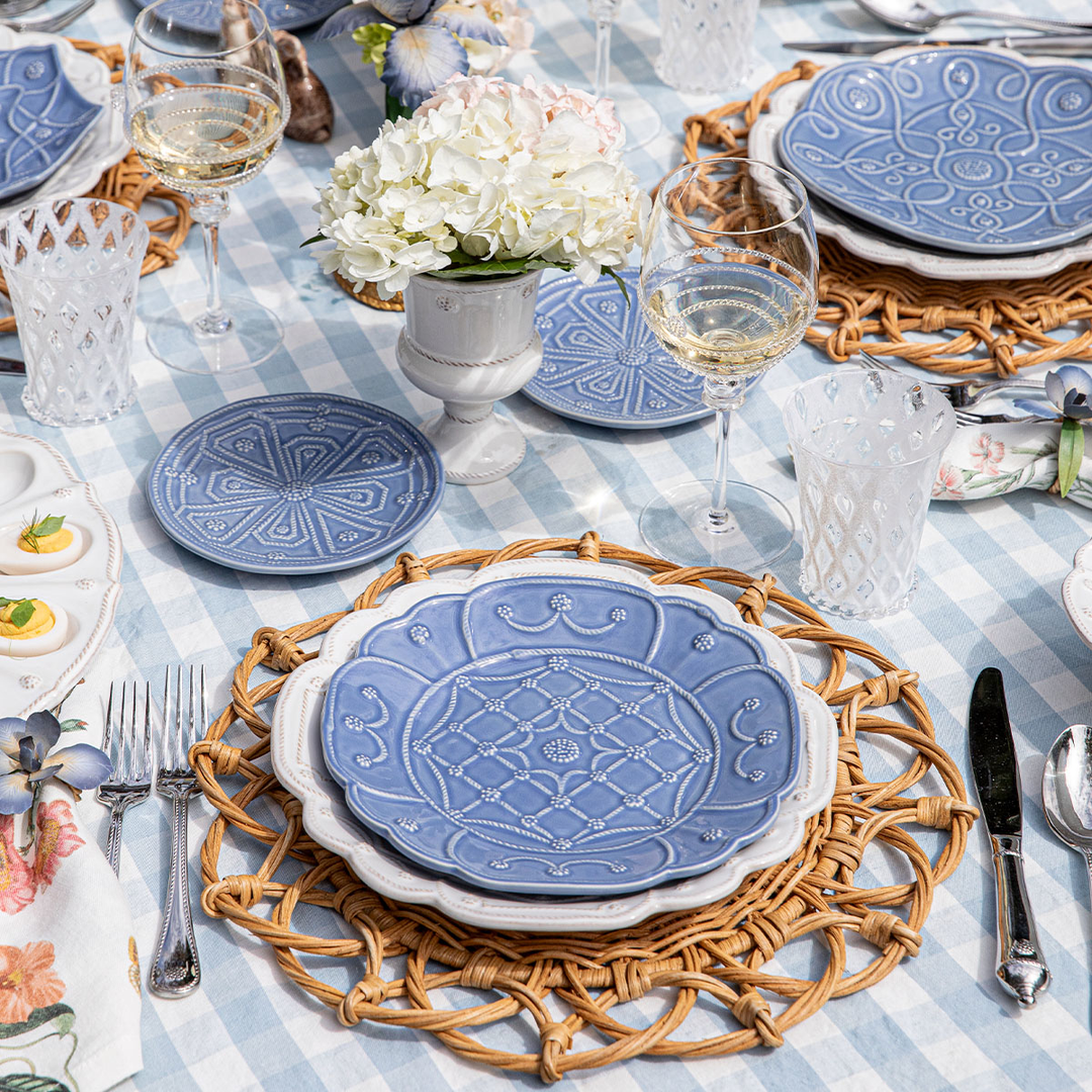 Juliska Jardins du Monde Chambray Dessert/Salad Plate Assorted Set of 4