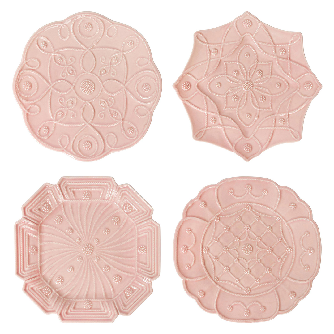 Juliska Jardins du Monde Blush Dessert/Salad Plate Assorted Set of 4