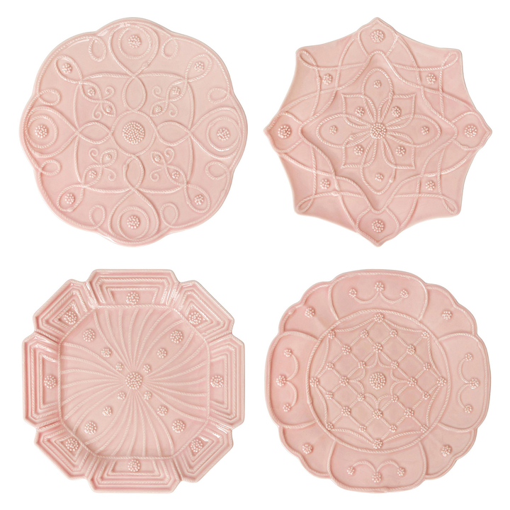 Juliska Jardins du Monde Blush Dessert/Salad Plate Assorted Set of 4