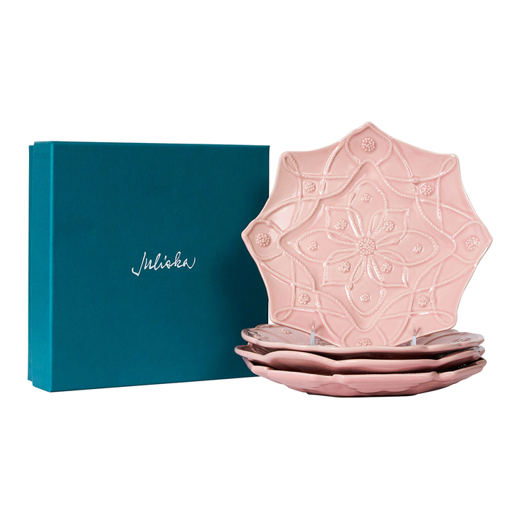 Juliska Jardins du Monde Blush Dessert/Salad Plate Assorted Set of 4