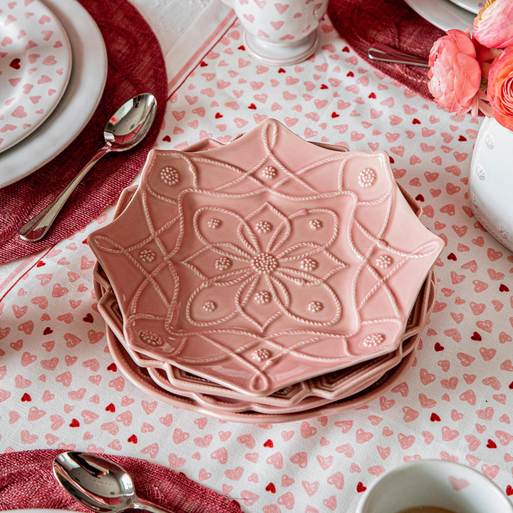 Juliska Jardins du Monde Blush Dessert/Salad Plate Assorted Set of 4